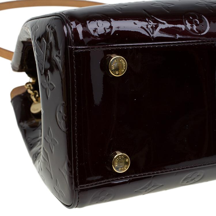 Pre Owned Louis Vuitton Amarante Monogram Vernis Brea GM Bag