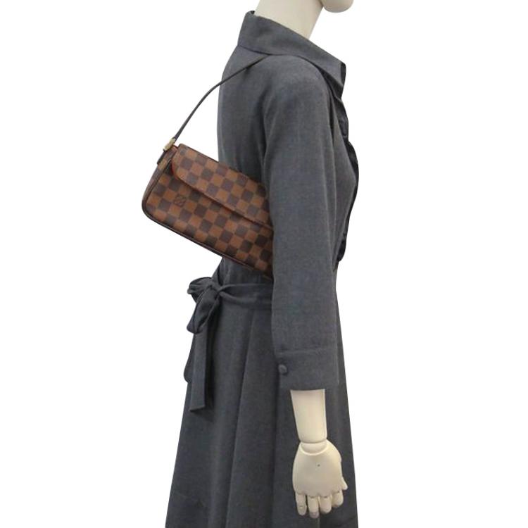 Louis Vuitton Damier Ebene Recoleta Shoulder Handbag