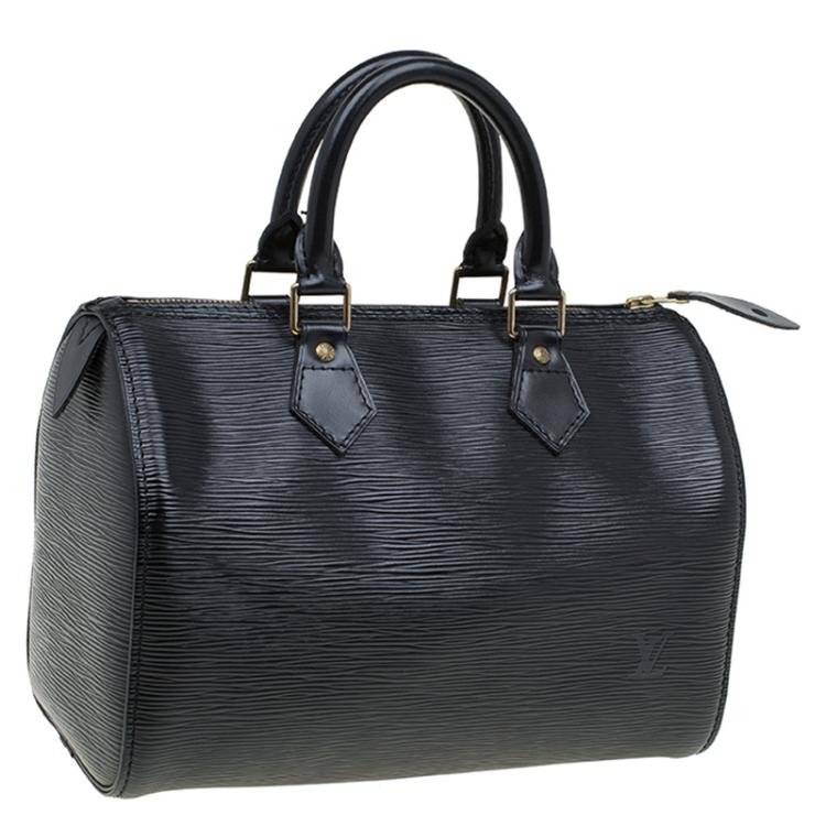Pre Owned Louis Vuitton Black Epi Leather Speedy 25