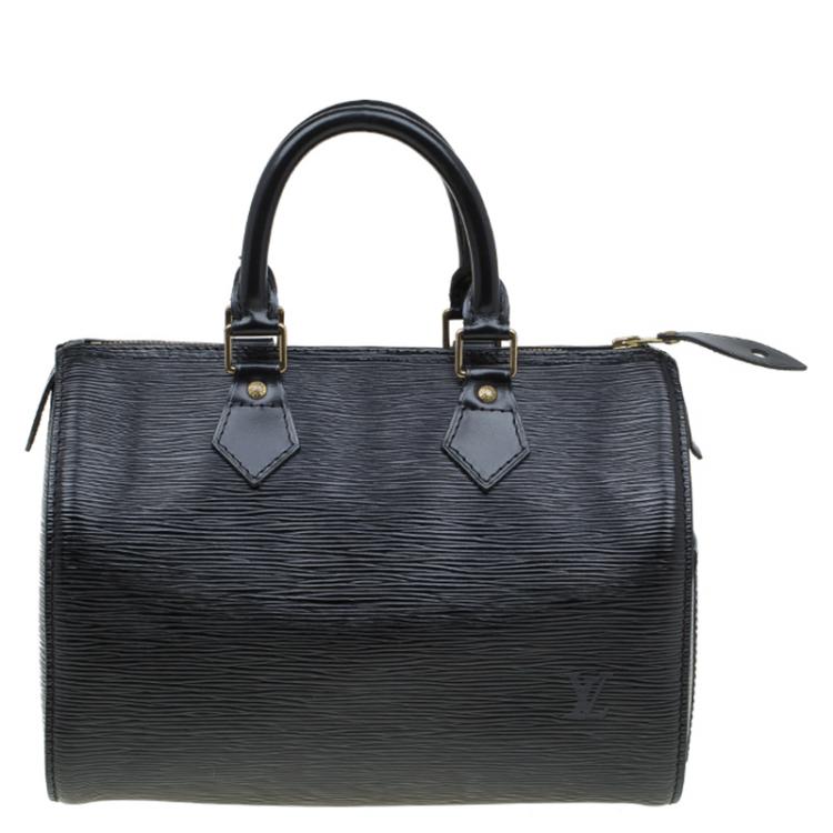 Pre Owned Louis Vuitton Black Epi Leather Speedy 25