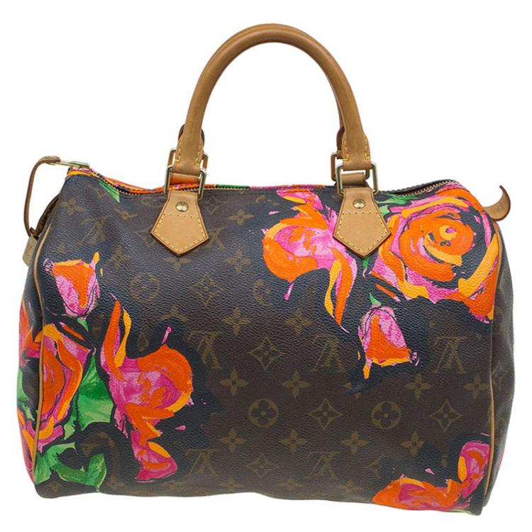 Pre Owned Louis Vuitton Limited Edition Stephen Sprouse Roses Speedy 30