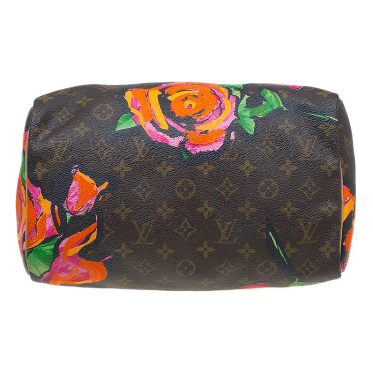 Pre Owned Louis Vuitton Limited Edition Stephen Sprouse Roses Speedy 30