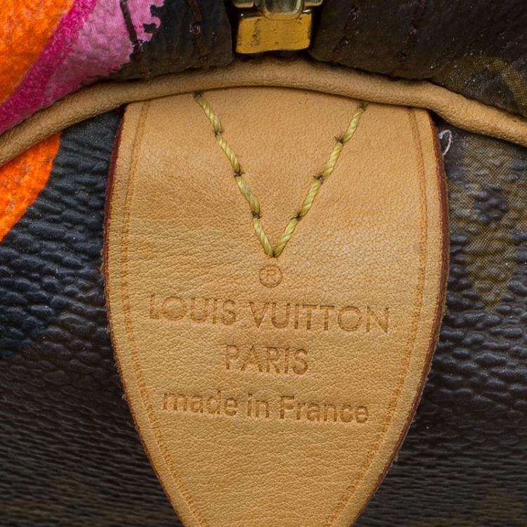 Pre Owned Louis Vuitton Limited Edition Stephen Sprouse Roses Speedy 30