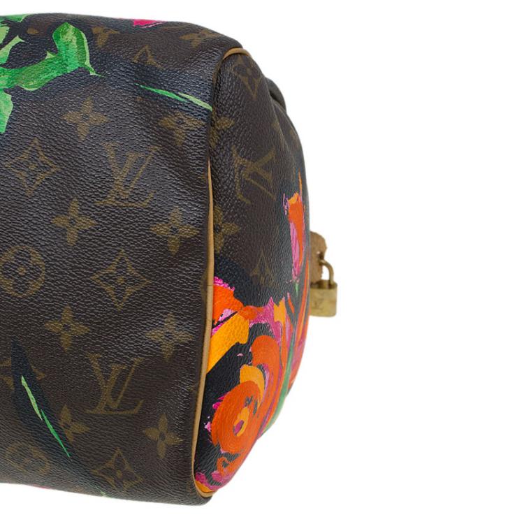 Pre Owned Louis Vuitton Limited Edition Stephen Sprouse Roses Speedy 30