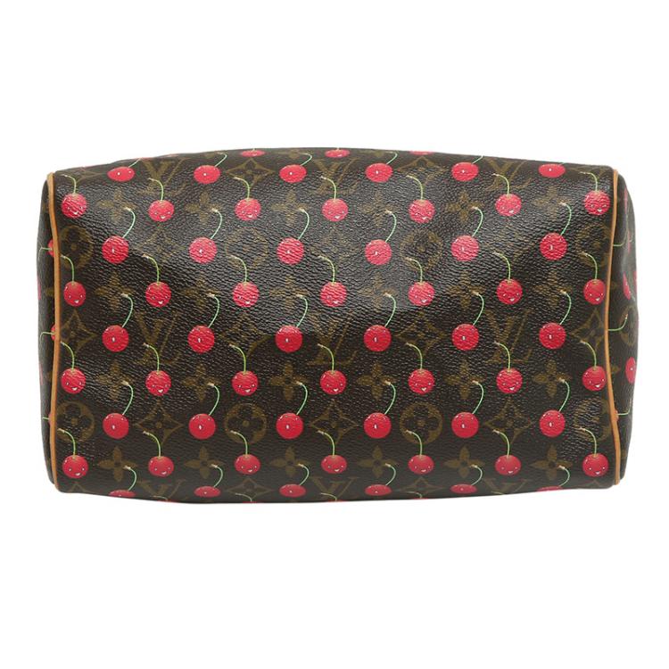 Pre Owned Louis Vuitton Monogram Canvas Limited Edition Cerise Speedy 25 Bag