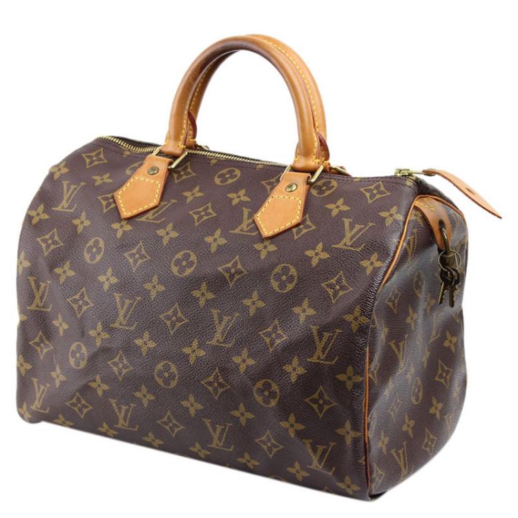 Pre Owned Louis Vuitton Monogram Canvas Speedy 30 Bag
