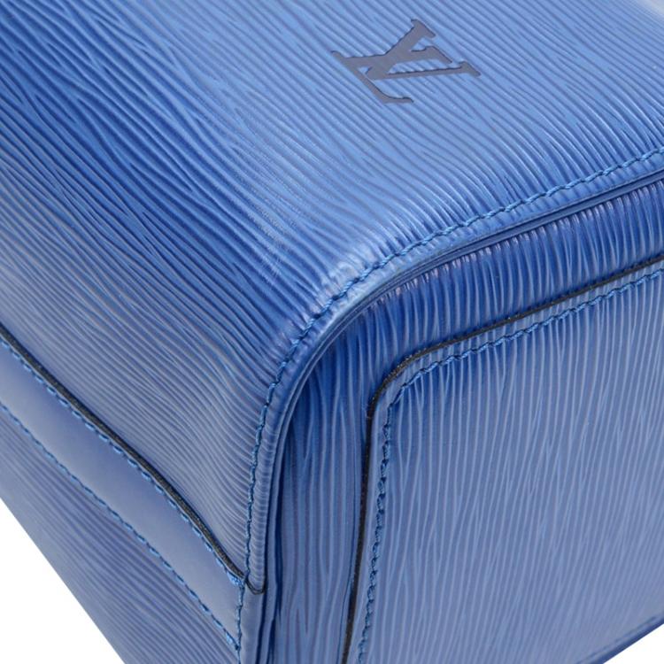 Pre Owned Louis Vuitton Toledo Blue Epi Leather Speedy 25 Bag
