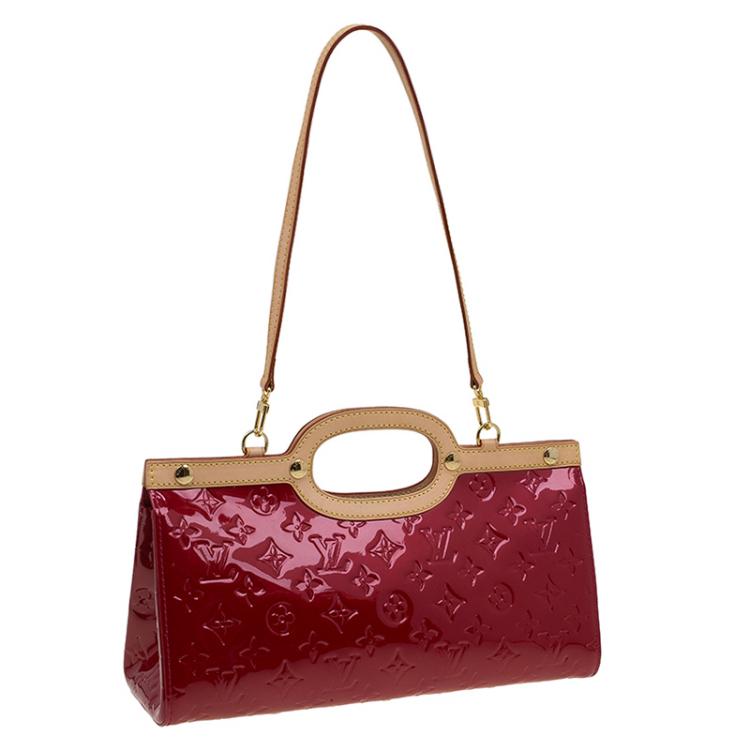 Pre Owned Louis Vuitton Pomme D'Amour Monogram Vernis Roxbury Drive Bag
