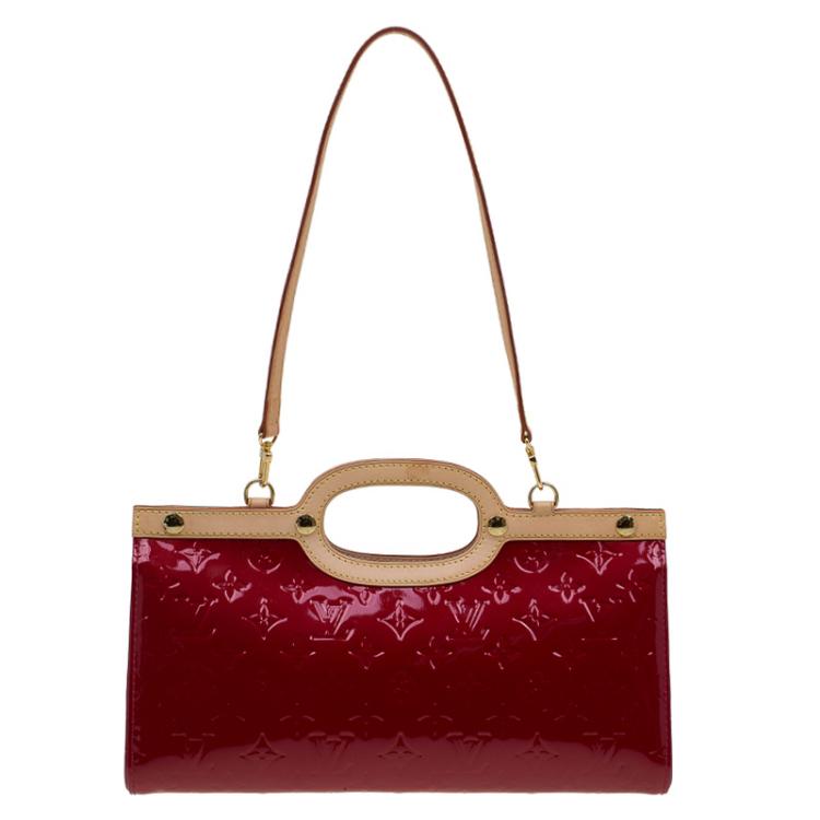 Pre Owned Louis Vuitton Pomme D'Amour Monogram Vernis Roxbury Drive Bag