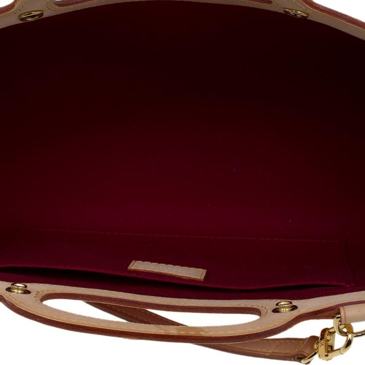 Pre Owned Louis Vuitton Pomme D'Amour Monogram Vernis Roxbury Drive Bag