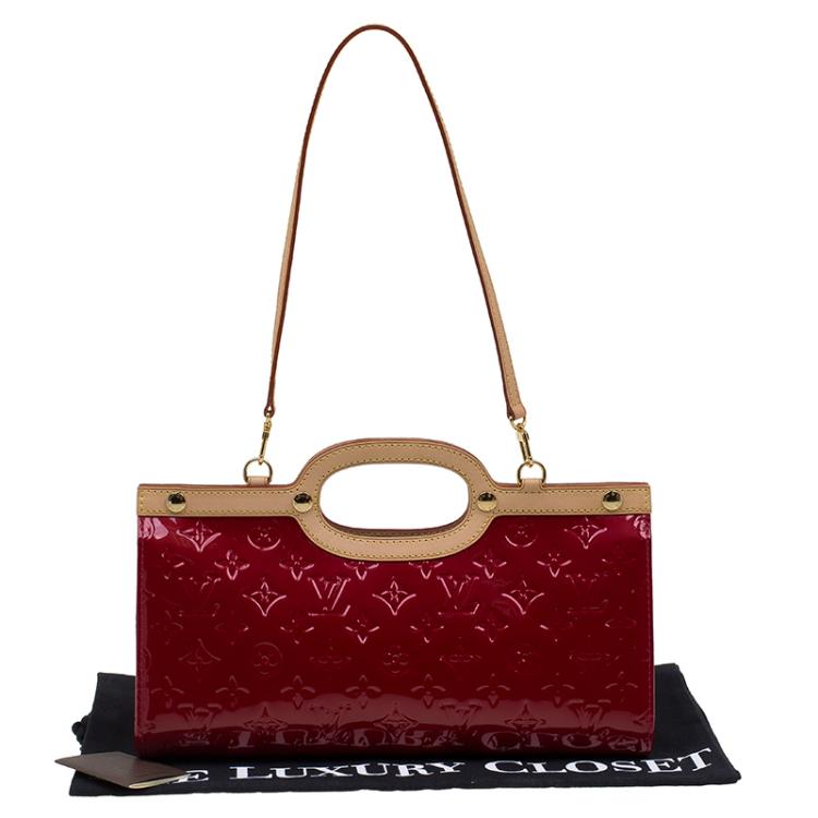 Pre Owned Louis Vuitton Pomme D'Amour Monogram Vernis Roxbury Drive Bag