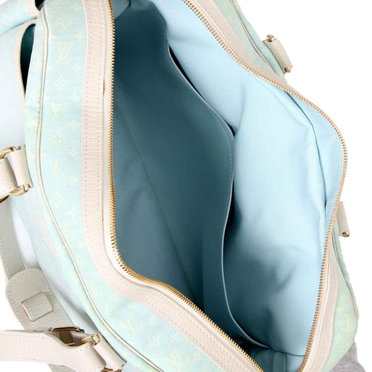 Pre Owned Louis Vuitton Light Blue Monogram Mini Lin Diaper Bag