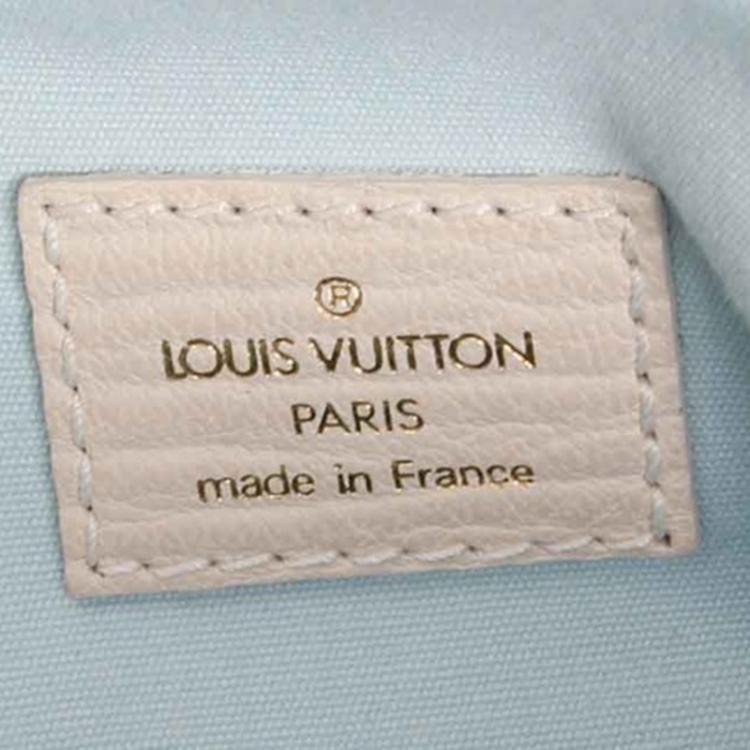 Pre Owned Louis Vuitton Light Blue Monogram Mini Lin Diaper Bag