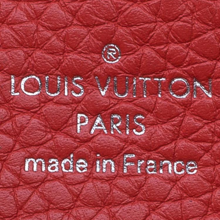 Pre Owned Louis Vuitton Red Taurillon Leather Capucines MM Bag