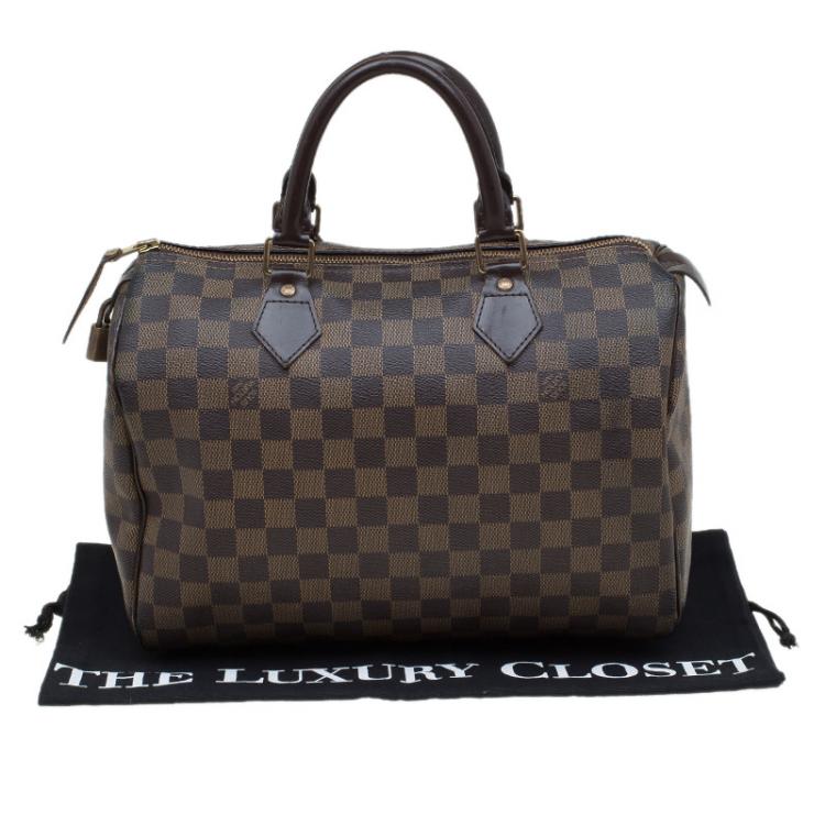 Pre Owned Louis Vuitton Damier Ebene Canvas Speedy 30