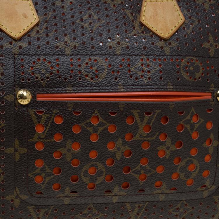مملوكة مسبقًا Louis Vuitton Orange Monogram Perforated Canvas Limited Edition Speedy 30 Bag