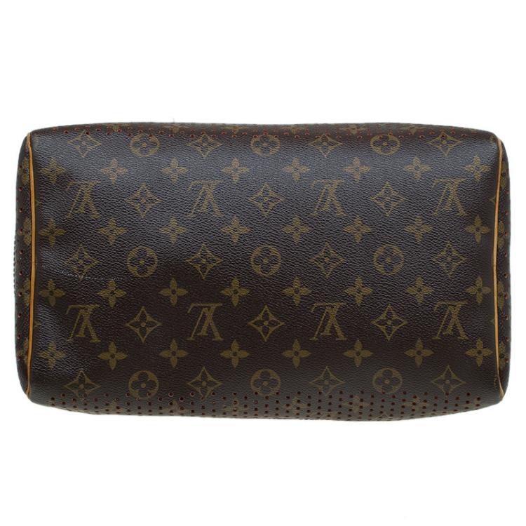مملوكة مسبقًا Louis Vuitton Orange Monogram Perforated Canvas Limited Edition Speedy 30 Bag