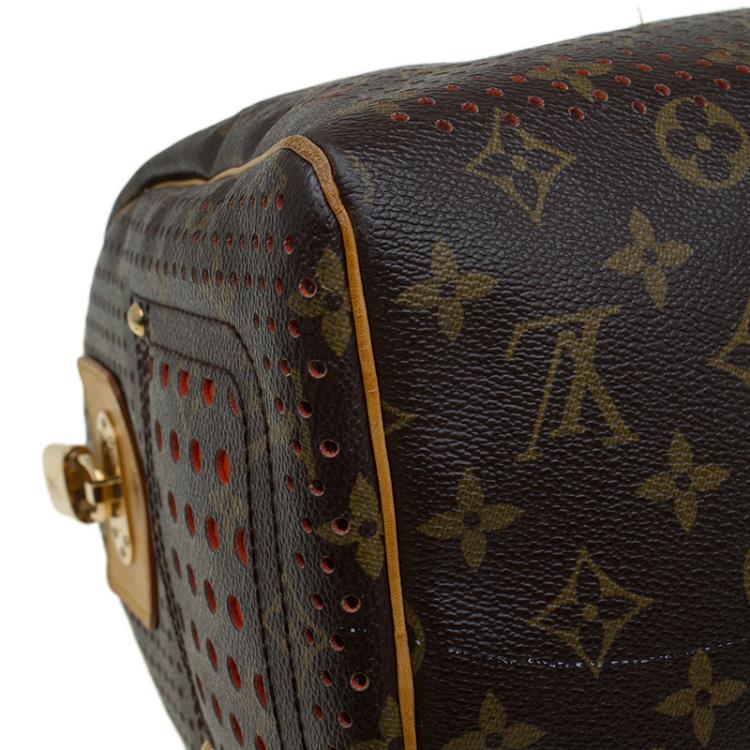 مملوكة مسبقً�ا Louis Vuitton Orange Monogram Perforated Canvas Limited Edition Speedy 30 Bag