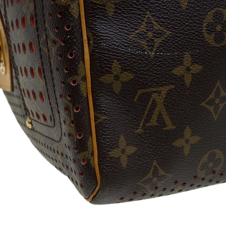 مملوكة مسبقًا Louis Vuitton Orange Monogram Perforated Canvas Limited Edition Speedy 30 Bag
