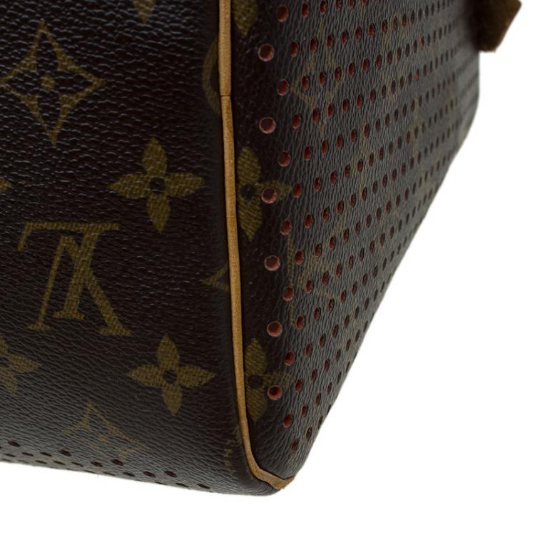 مملوكة مسبقًا Louis Vuitton Orange Monogram Perforated Canvas Limited Edition Speedy 30 Bag