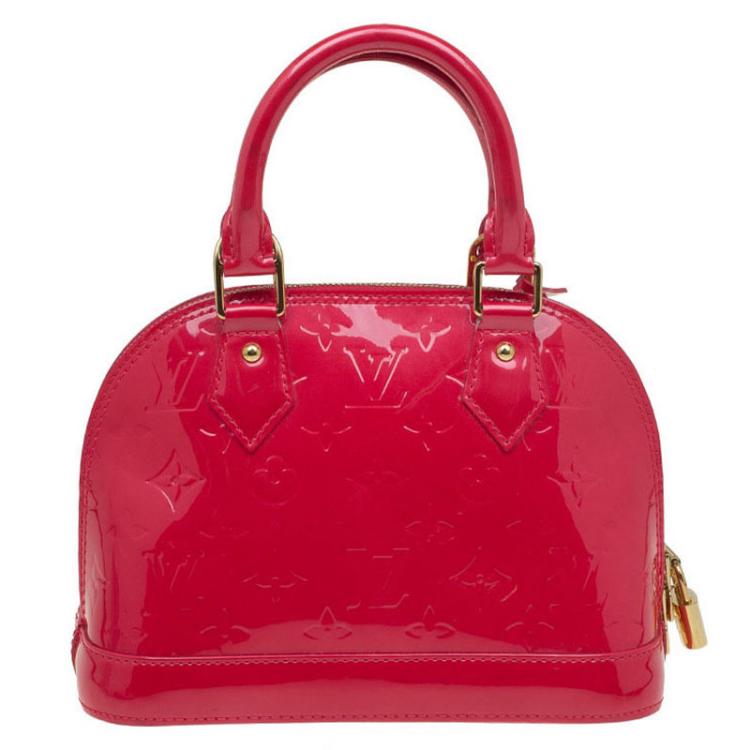 مملوكة مسبقًا Louis Vuitton Rouge Grenadin Monogram Vernis Alma BB Bag