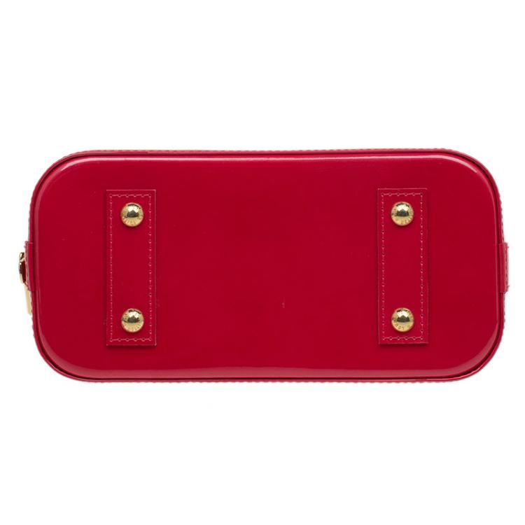 مملوكة مسبقًا Louis Vuitton Rouge Grenadin Monogram Vernis Alma BB Bag