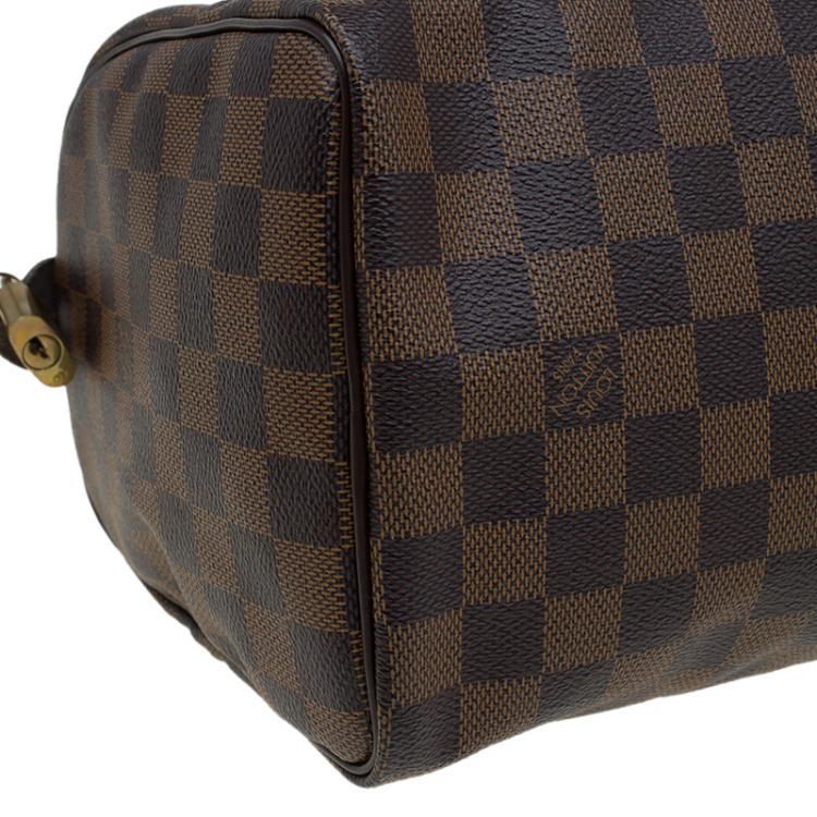 Pre Owned Louis Vuitton Damier Ebene Canvas Speedy 25 Bag