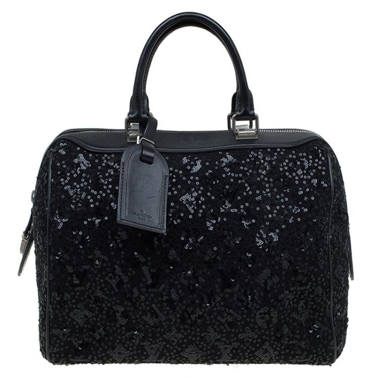 Louis Vuitton Black Sequin Monogram Sunshine Express Speedy 30 Bag Louis  Vuitton