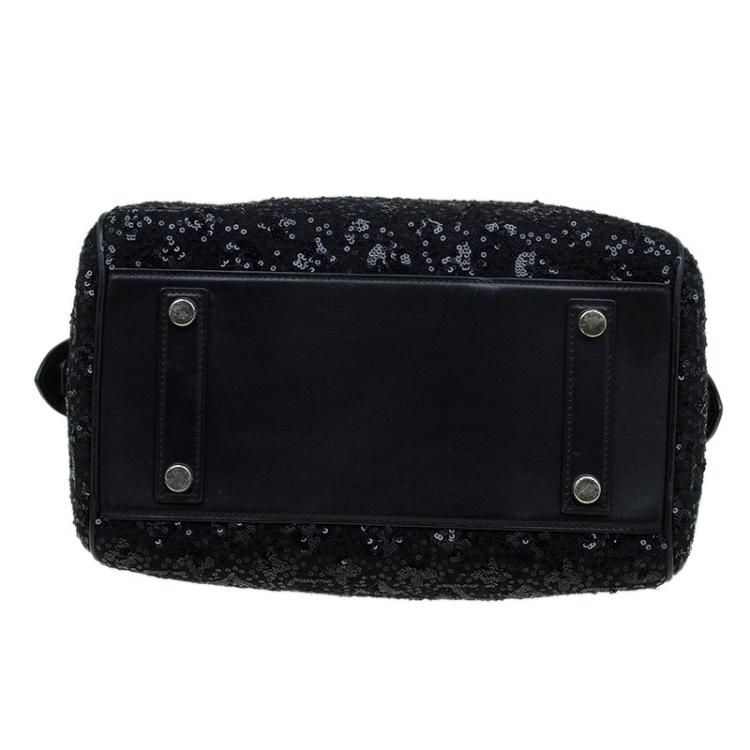 Pre Owned Louis Vuitton Black Sequin Monogram Sunshine Express Speedy 30 Bag