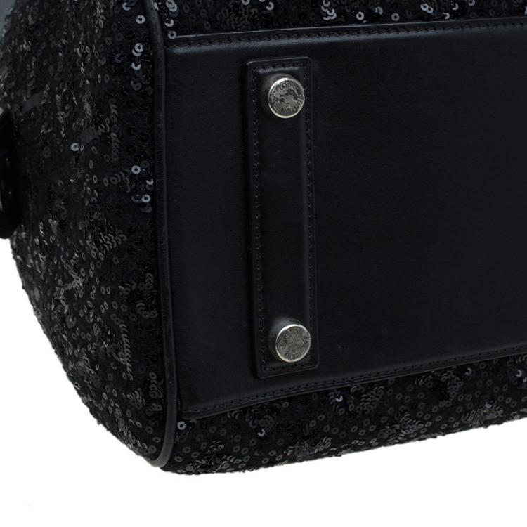 Pre Owned Louis Vuitton Black Sequin Monogram Sunshine Express Speedy 30 Bag