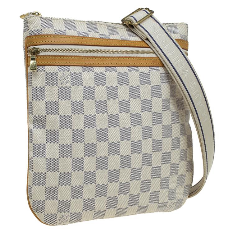 Pre Owned Louis Vuitton Damier Azur Canvas Bosphore Messenger Bag