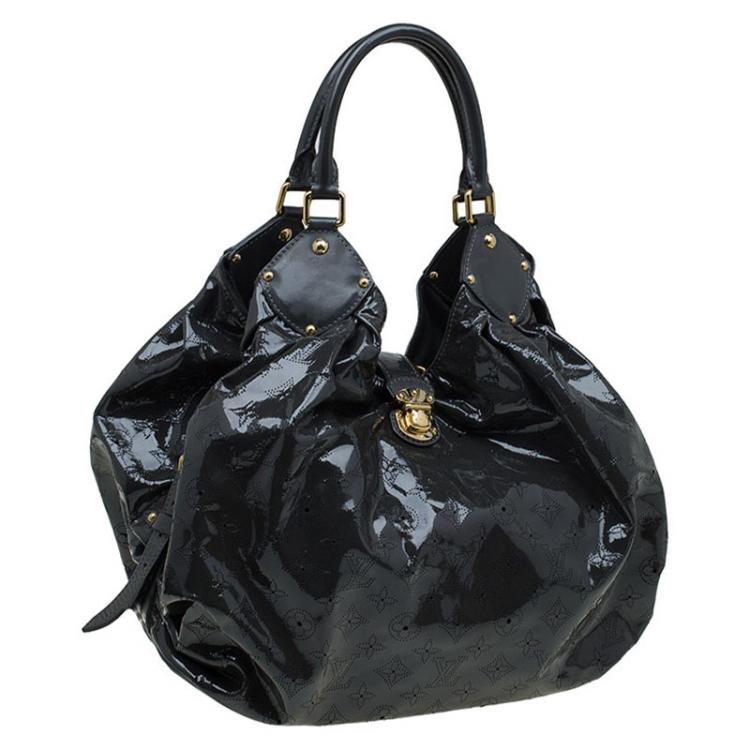 Pre Owned Louis Vuitton Grey Mahina Patent Leather Limited Edition Surya XL Bag