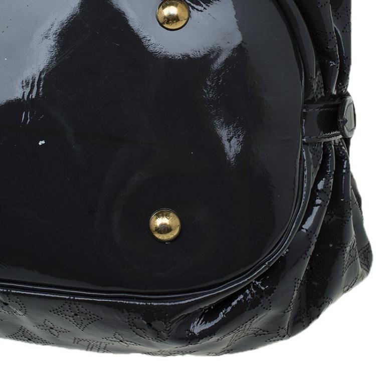 Pre Owned Louis Vuitton Grey Mahina Patent Leather Limited Edition Surya XL Bag
