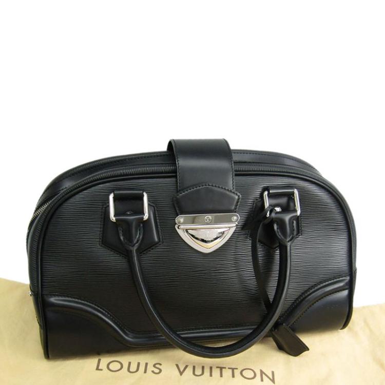 Pre Owned Louis Vuitton Black Epi Leather Bowling Montaigne Bag
