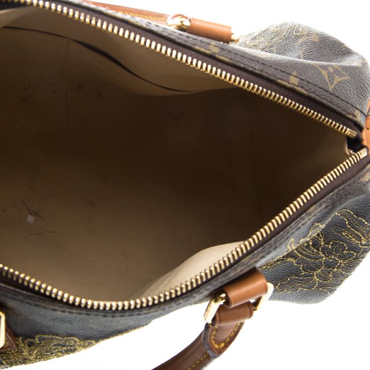 Pre Owned Louis Vuitton Monogram Canvas Limited Edition Dentelle Speedy 30