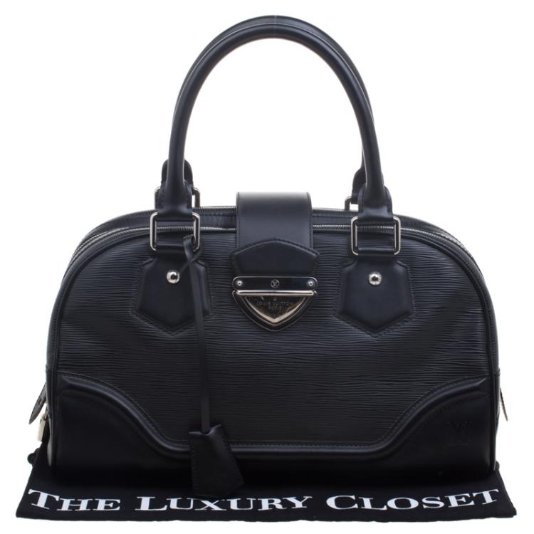 Pre Owned Louis Vuitton Black Epi Leather Bowling Montaigne GM Bag
