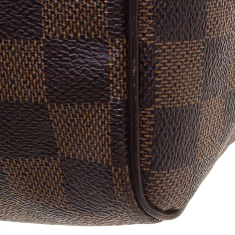 Pre Owned Louis Vuitton Damier Ebene Monogram Canvas Speedy 25 Bandouliere