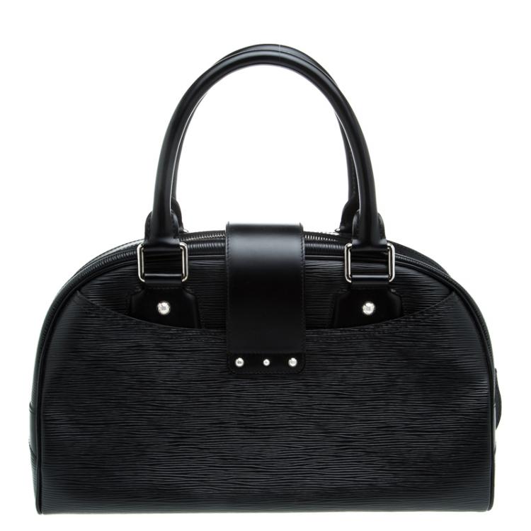 Pre Owned Louis Vuitton Black Epi Leather Bowling Montaigne GM Bag