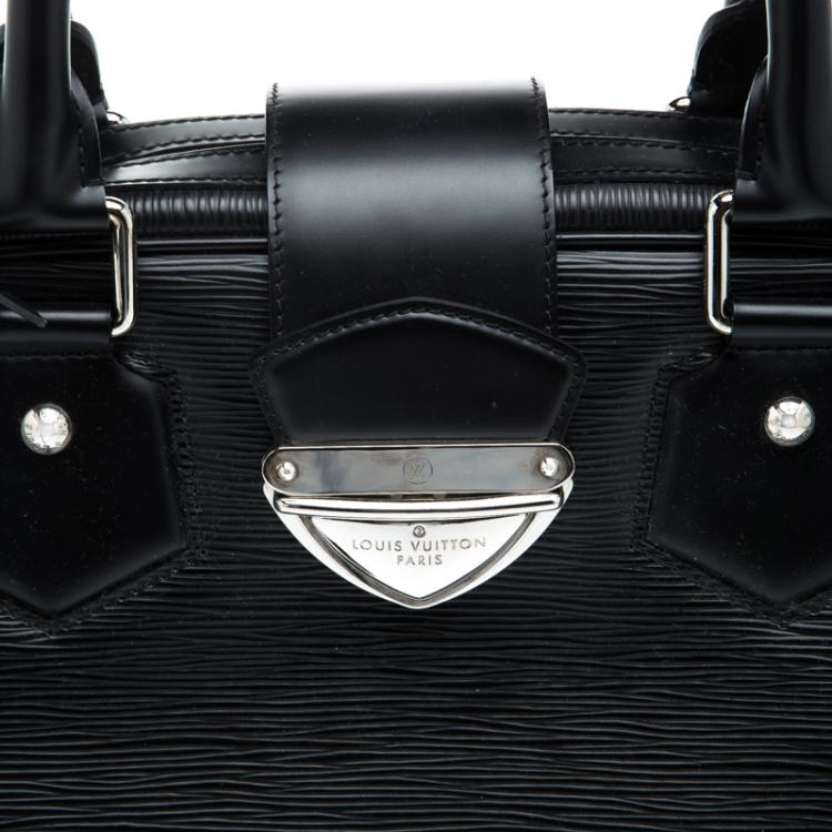 Pre Owned Louis Vuitton Black Epi Leather Bowling Montaigne GM Bag