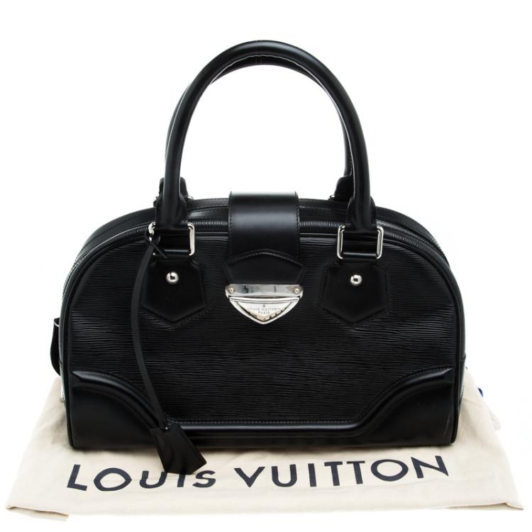 Pre Owned Louis Vuitton Black Epi Leather Bowling Montaigne GM Bag