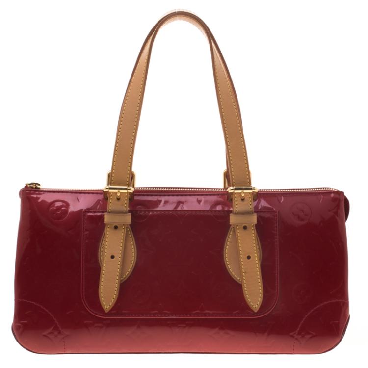 Pre Owned Louis Vuitton Pomme D'Amour Monogram Vernis Rosewood Avenue Bag