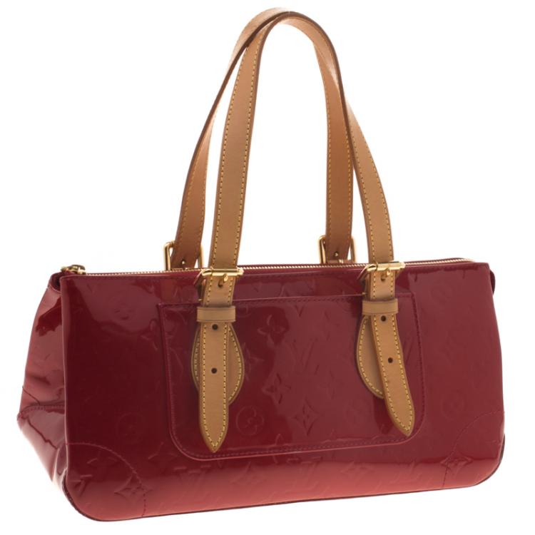 Pre Owned Louis Vuitton Pomme D'Amour Monogram Vernis Rosewood Avenue Bag