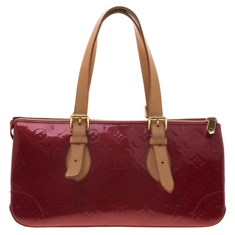 Pre Owned Louis Vuitton Pomme D'Amour Monogram Vernis Rosewood Avenue Bag