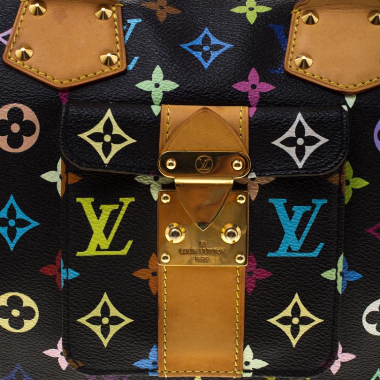 Pre Owned Louis Vuitton Black Multicolored Monogram Canvas Speedy 30