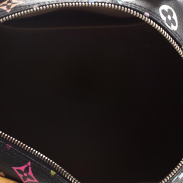 Pre Owned Louis Vuitton Black Multicolored Monogram Canvas Speedy 30