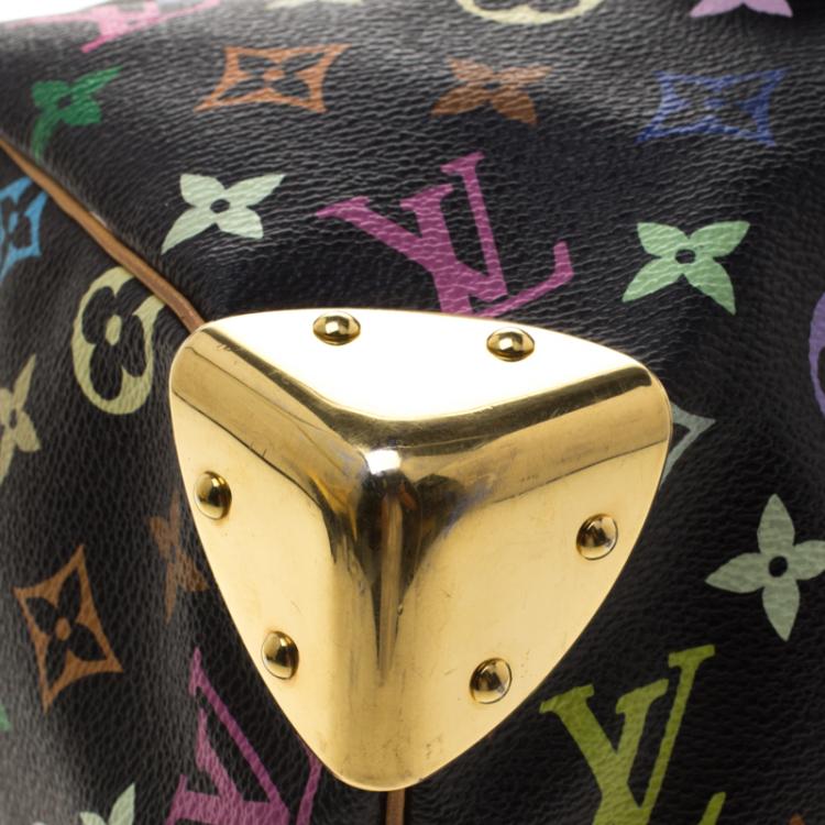 Pre Owned Louis Vuitton Black Multicolored Monogram Canvas Speedy 30