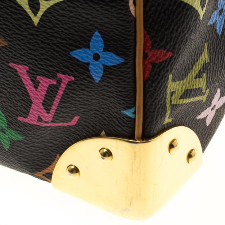 Pre Owned Louis Vuitton Black Multicolored Monogram Canvas Speedy 30