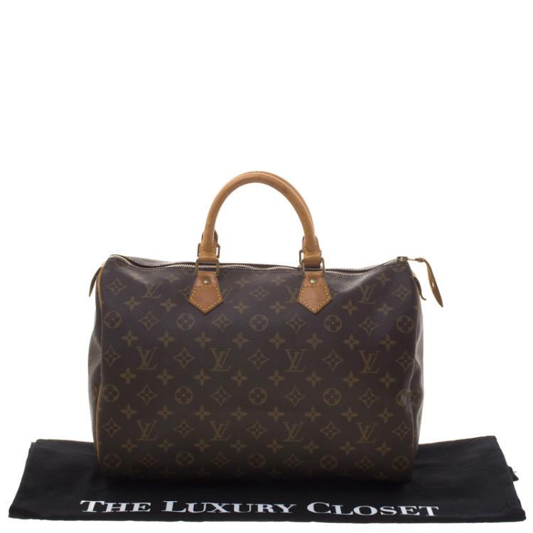 Pre Owned Louis Vuitton Monogram Canvas Speedy 35
