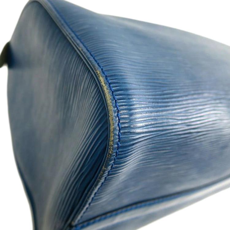 Pre Owned Louis Vuitton Toledo Blue Epi Leather Speedy 30