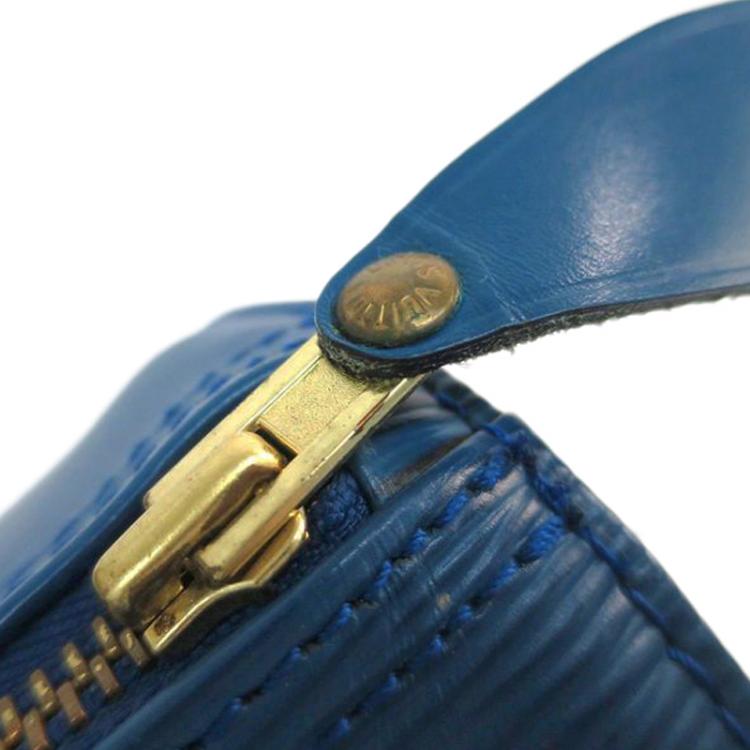 Pre Owned Louis Vuitton Toledo Blue Epi Leather Speedy 30